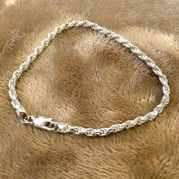 Vintage Sterling Silver Braided Rope Bracelet - Picture 8 of 8